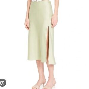 Danielle Bernstein Green Midi Pencil Skirt for Work